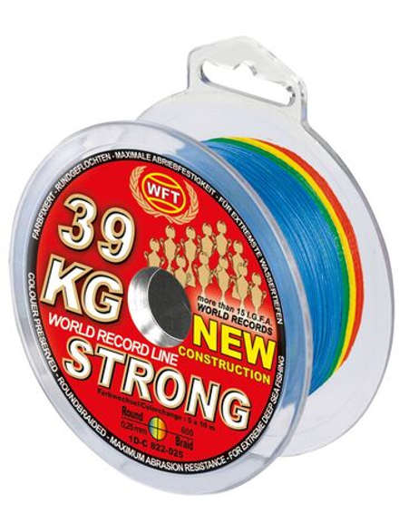 Леска плетёная WFT KG STRONG Multicolor 600 м, 0.25 мм