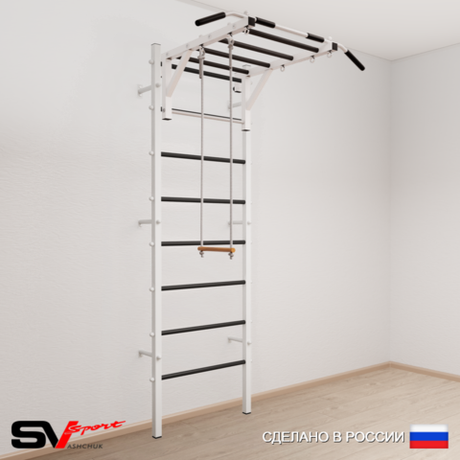 Шведская стенка Sv Sport усиленная 632 (Турник рукоход/Трапеция)