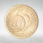 Kazakhstan, 20 Tenge - 50th Anniversary of the UN, 1995, VF