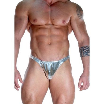 Мужские трусы тонги серебристые Don Moris DM171238