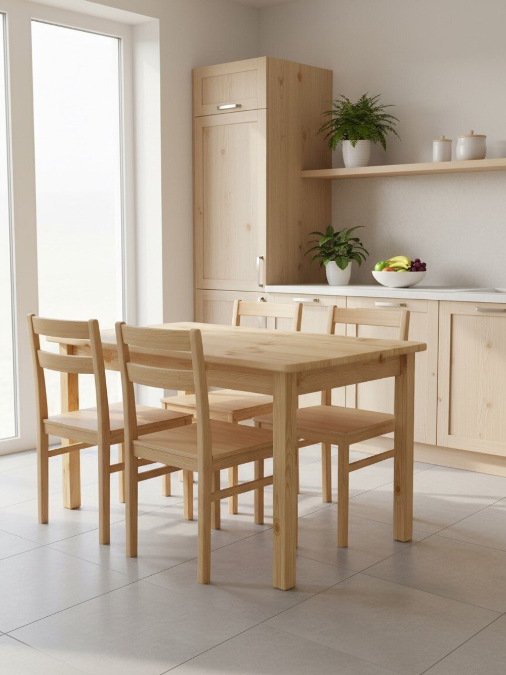 Стол обеденный 800 х 1200 сосна, без покраски