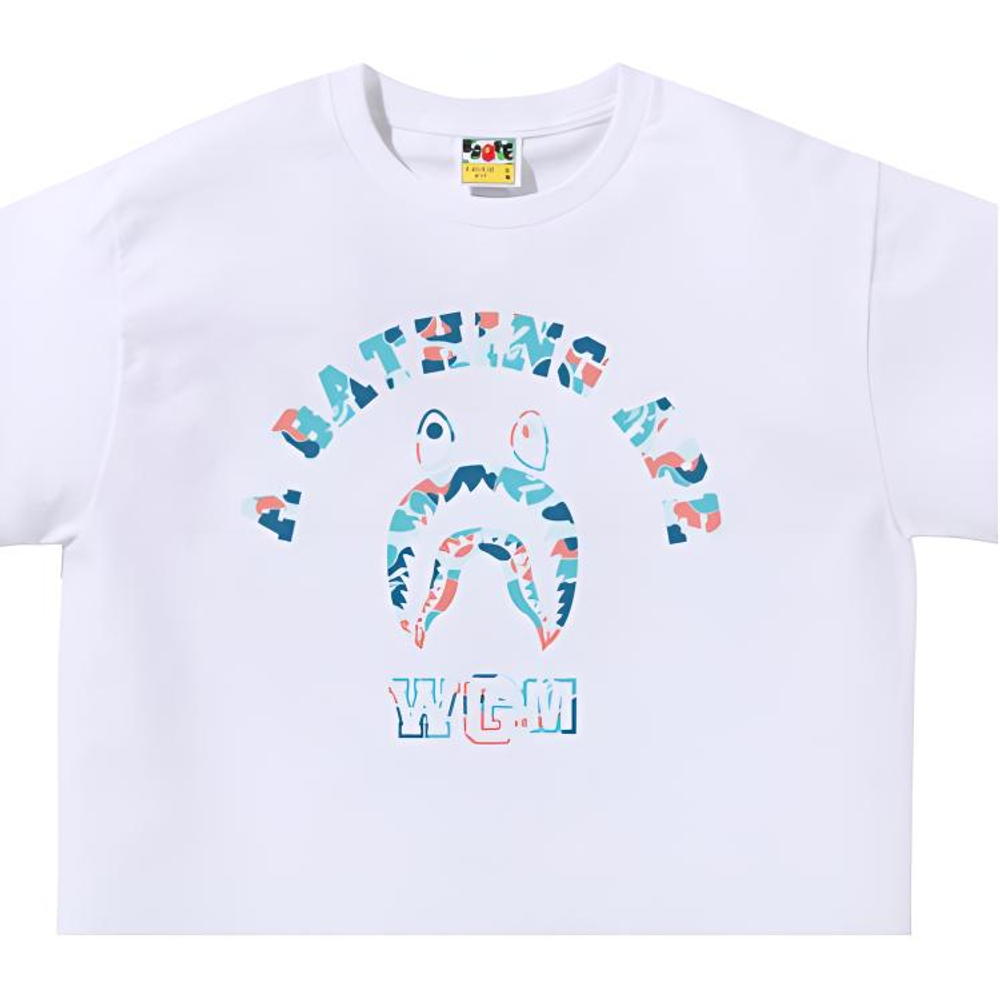A Bathing Ape Store Hangzhou Shark College Tee