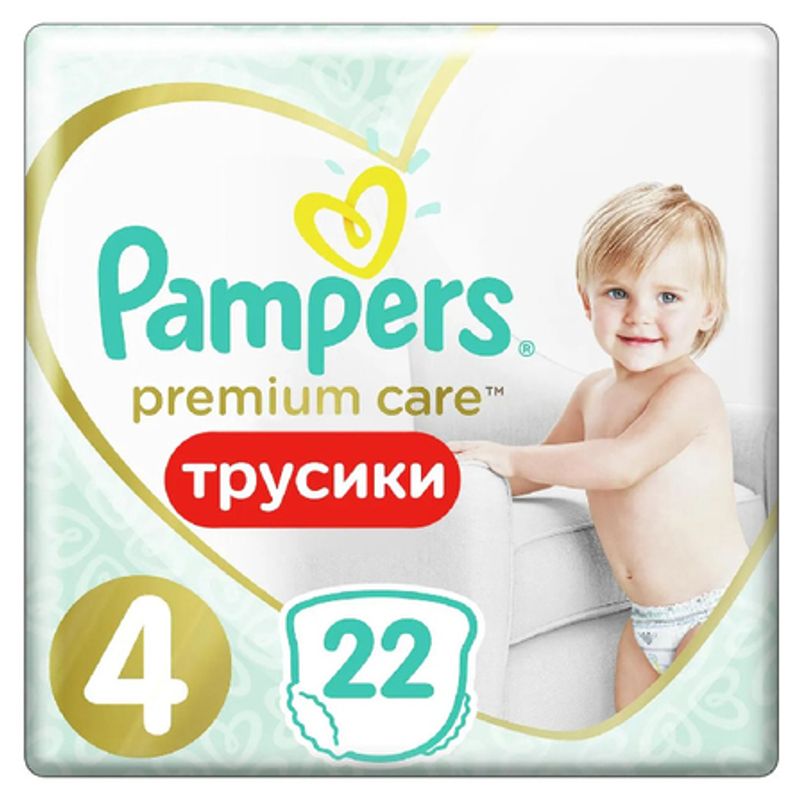 Трусики детские одноразовые Pampers premium care pants 4  9-15 кг 22 шт/упак