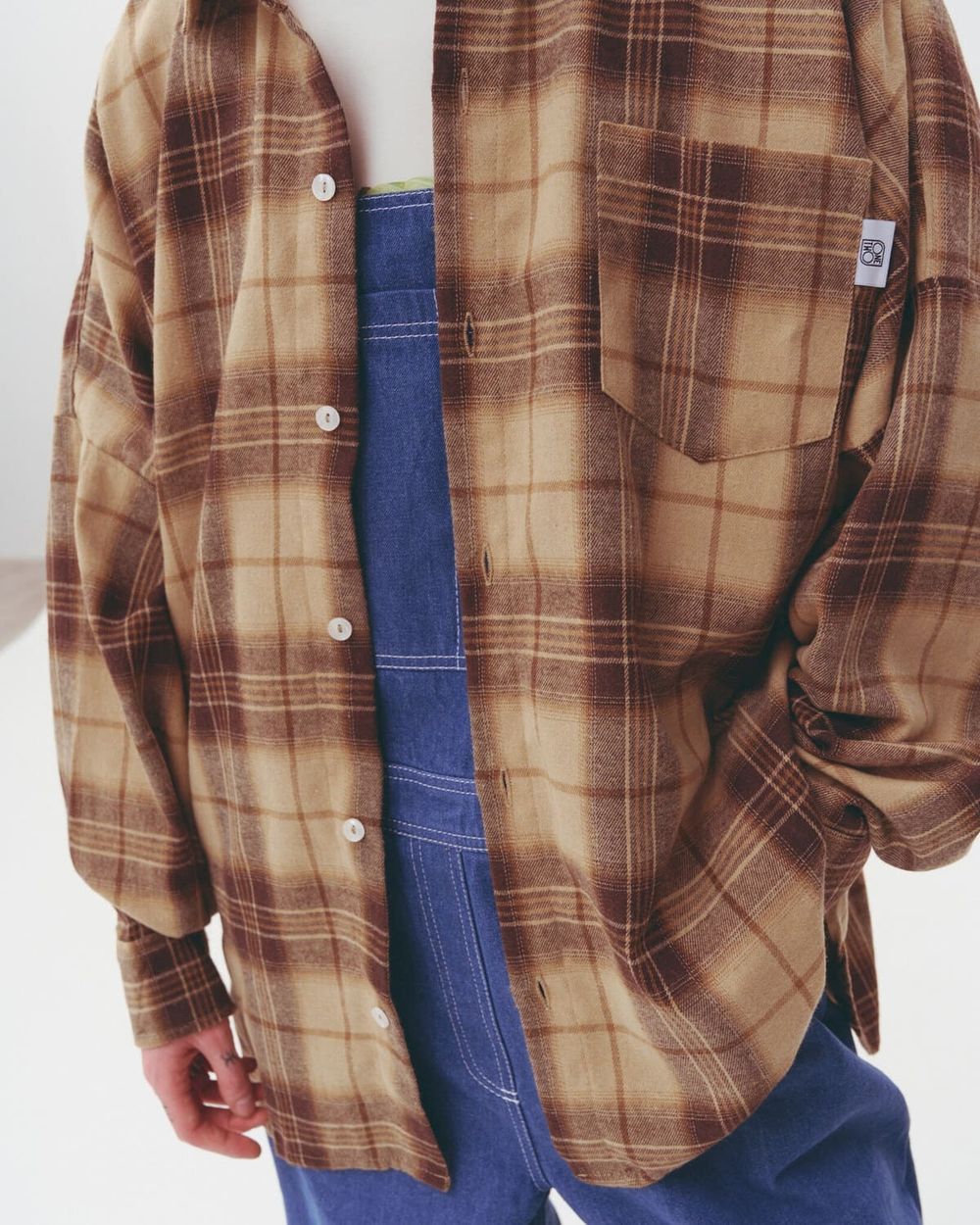 Купить Рубашка One Two Cowboy Shirt бежевая Рубашка One Two Cowboy Shirt бежевая