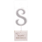 Свеча для торта Цифра Иллюзия «8» 9,5 см, серебро