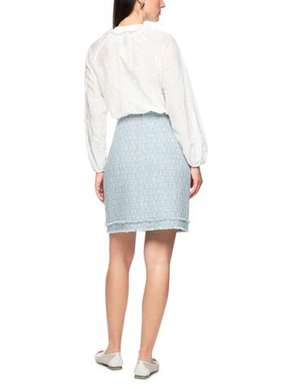 Marc Cain Блуза из тонкого хлопка с вышивкой