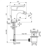 Ideal Standard DOT 2.0 Смеситель для биде