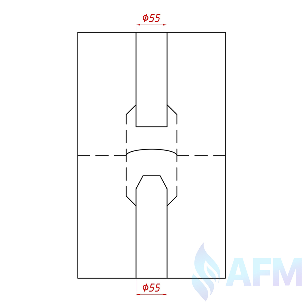 Глушитель универсальный нерж. 5.5.73.450 "AFM"