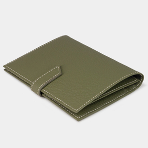 Обложка для паспорта и автодокументов из натуральной кожи теленка, зеленого цвета