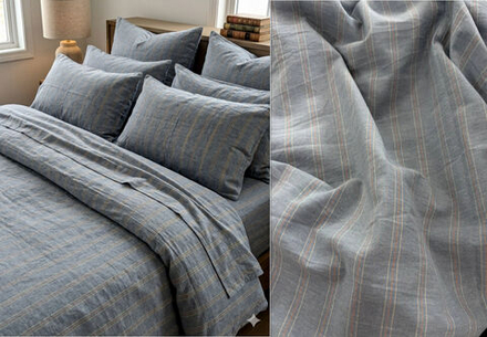 КПБ Дуэт ВАРЕНЫЙ ХЛОПОК "Голубая полоса с розовым"