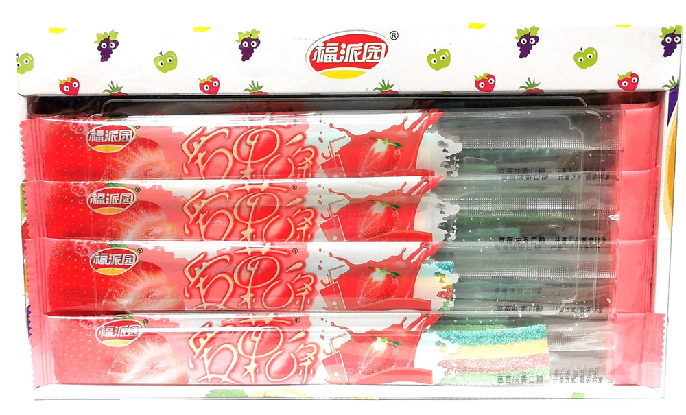 Жевательный мармелад  Цветные Полоски со вкусом клубники 12 гр