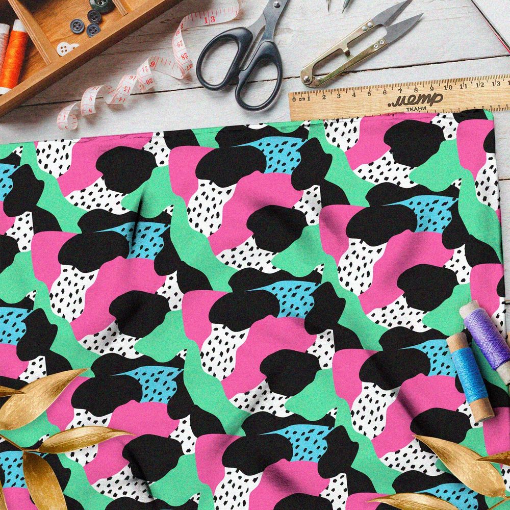 Ткань дюспо разноцветная корова