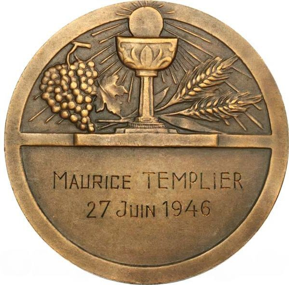 France, First Communion Medal, Provisional Government of the French Republic, 1946