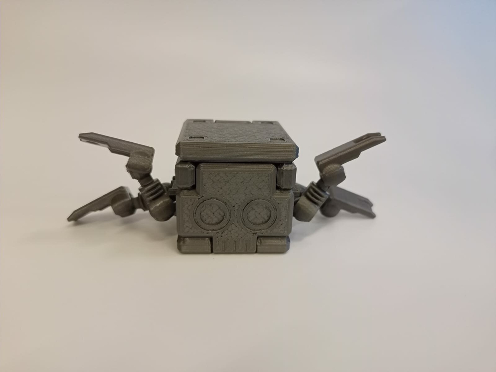 Игрушка робот-паук трансформер, серебристая