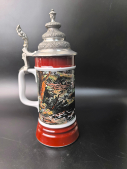 Кружка пивная (керамика с оловянной крышкой) Германия