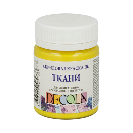 Декола акрил ткань банка 50 мл Лимонная