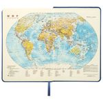 Ежедневник недатированный А5 138х213 мм BRAUBERG "Status", под кожу, 160 л., темно-синий, 113362