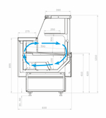 Холодильная витрина Carboma PRAIA 2 GC85 VM 0,94-1 с боковинами
