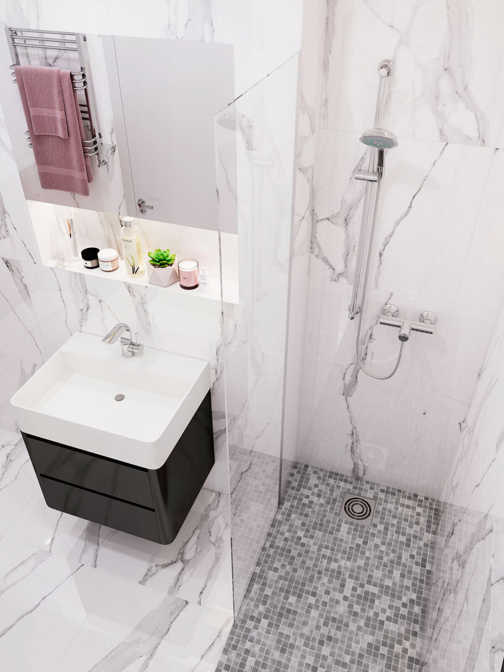 Керамогранит Incolor Thasos 60x60 см 1.44 м² полированный цвет белый