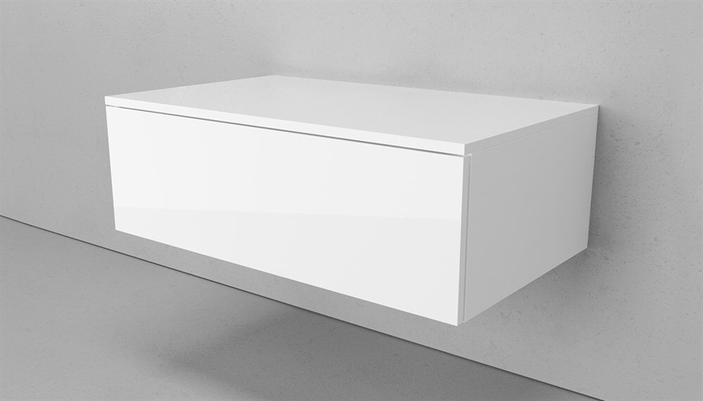Тумба подвесная VELVEX Unit 80 белый лед