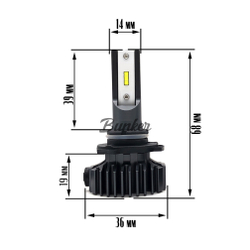 Cветодиодные лампы Sariti F6 HB3 6000K,12V