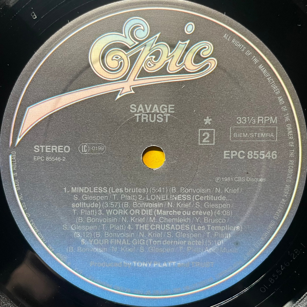 Trust – Savage (Голландия 1982г.)