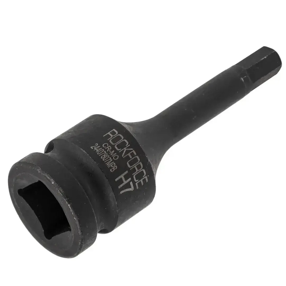 Головка-бита 7мм 1/2" 6-гранная ударная L=78мм ROCKFORCE RF-24407807MPB