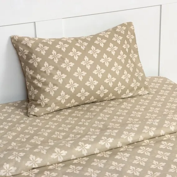 Постельное бельё 1,5сп Экономь и Я «Цветок удачи» 143х215см, 145х214см, 50х70см-1 шт, 60 г/м2, микрофибра