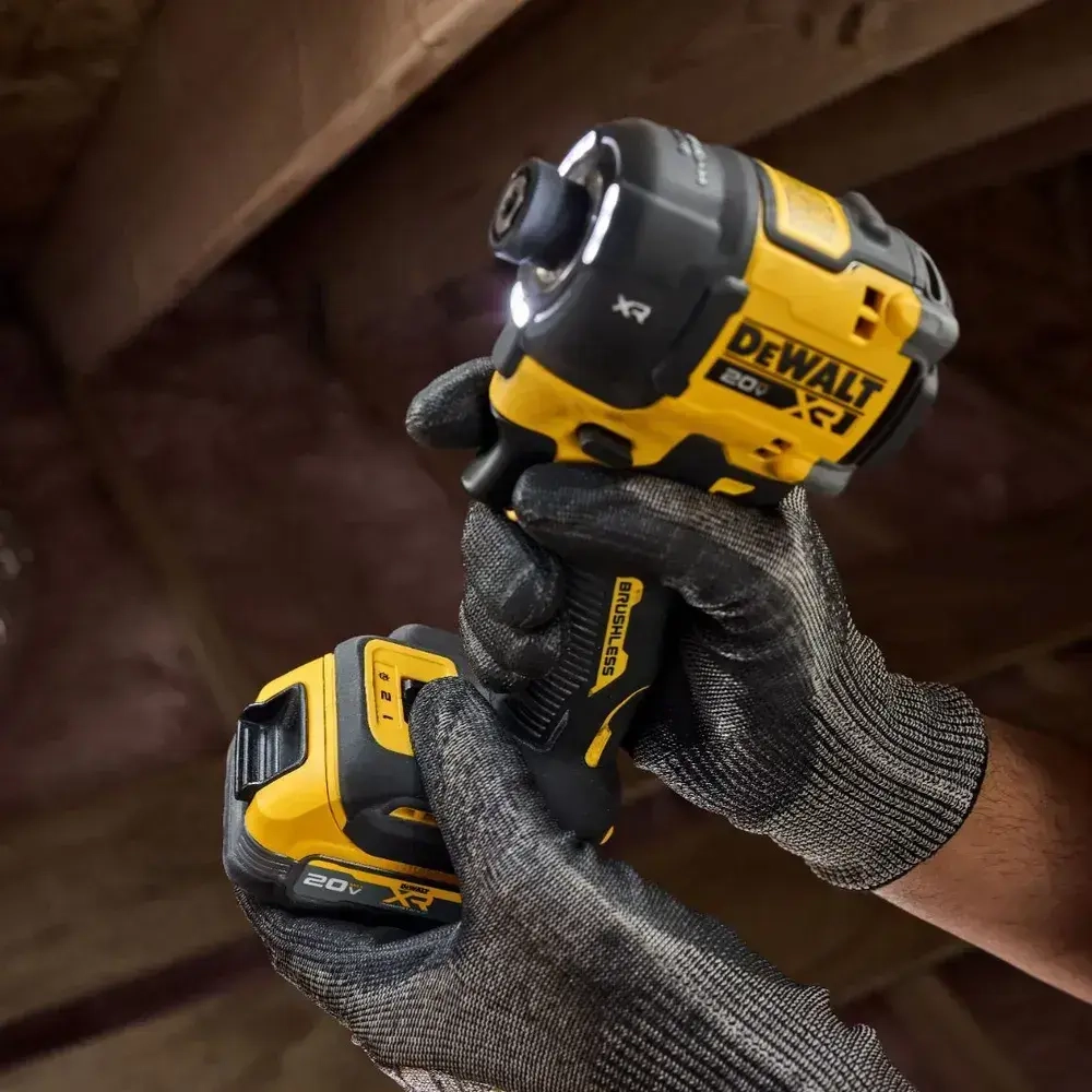 Аккумуляторный бесщеточный гидравлический ударный шуруповерт DeWalt DCF870NT, 20В, 1/4 дюйма, без АКБ,набор электроинструмента