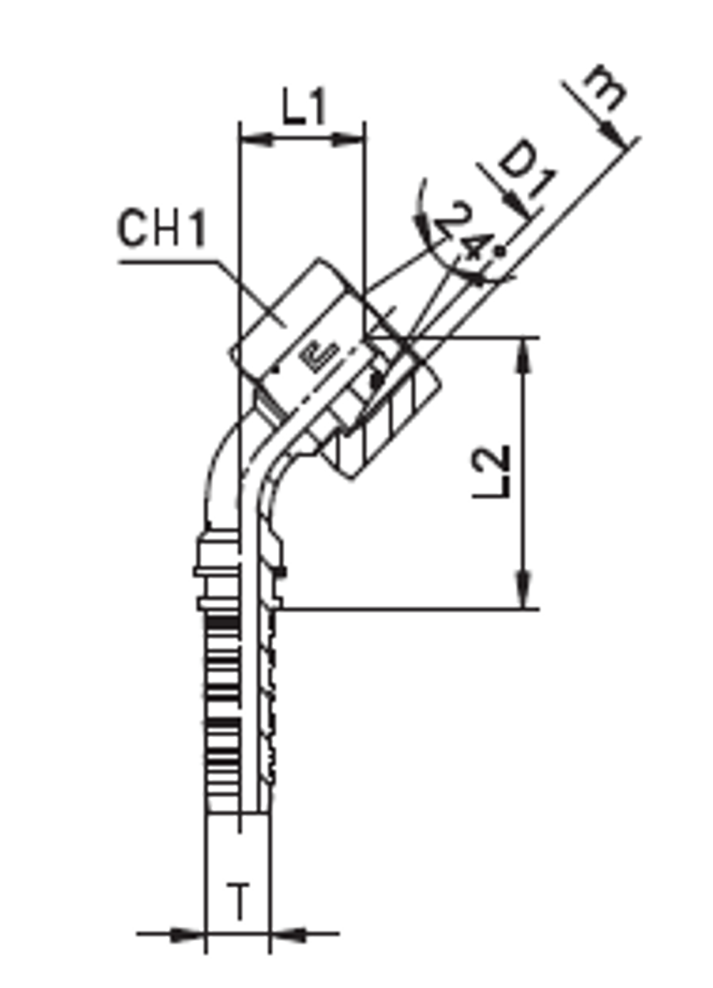 Фитинг DN 12 DKO-S (Г) 22x1.5 14 (45)