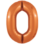 Шар фольгированный Цифра 0 101 см (Оранжевый)