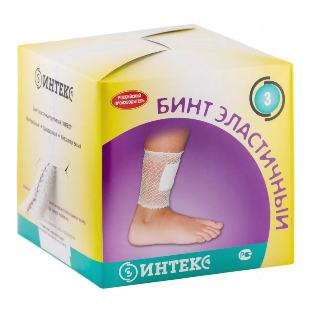 Бинт трубчатый медицинский Интекс №3 25 м 2,5 см