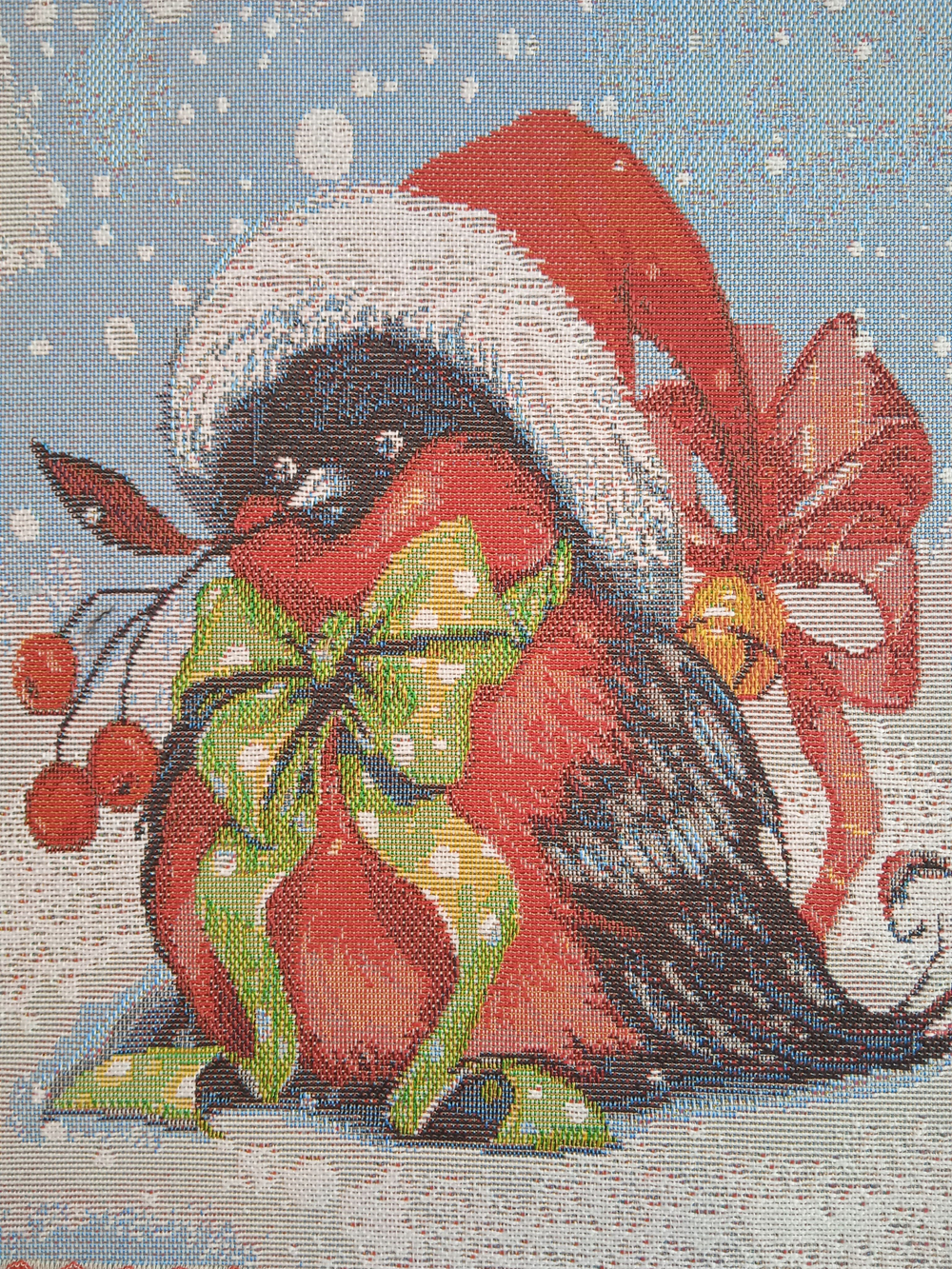 Набор декоративных гобеленовых салфеток Рябиновое чудо 4шт 25х25 см