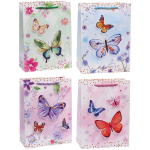 Пакет подарочный «Бабочки» 18*24*8,5 см, микс