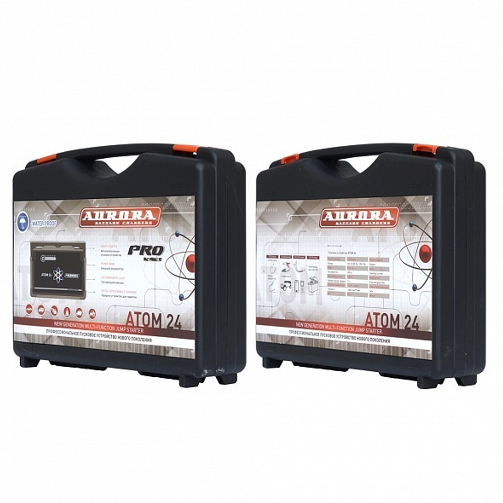 Пусковое устройство АТОМ 24 12В. 24000мАч.88.8Вт*ч. 1000/500А