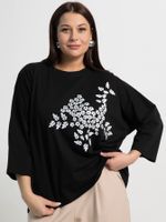 Блуза Ромашка (черная) Б15384-24М LT Collection