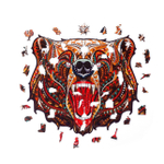 Сказочный медведь Chapa - Деревянный пазл, детали разной формы, голова медведя