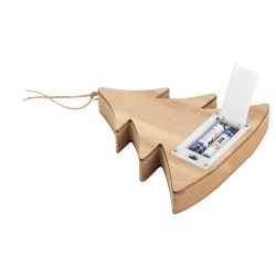 Светильник ЭРА ENGDS-17 новогодний светодиодный Ёлочка подвесной 14 см 3*ААА | Фигуры