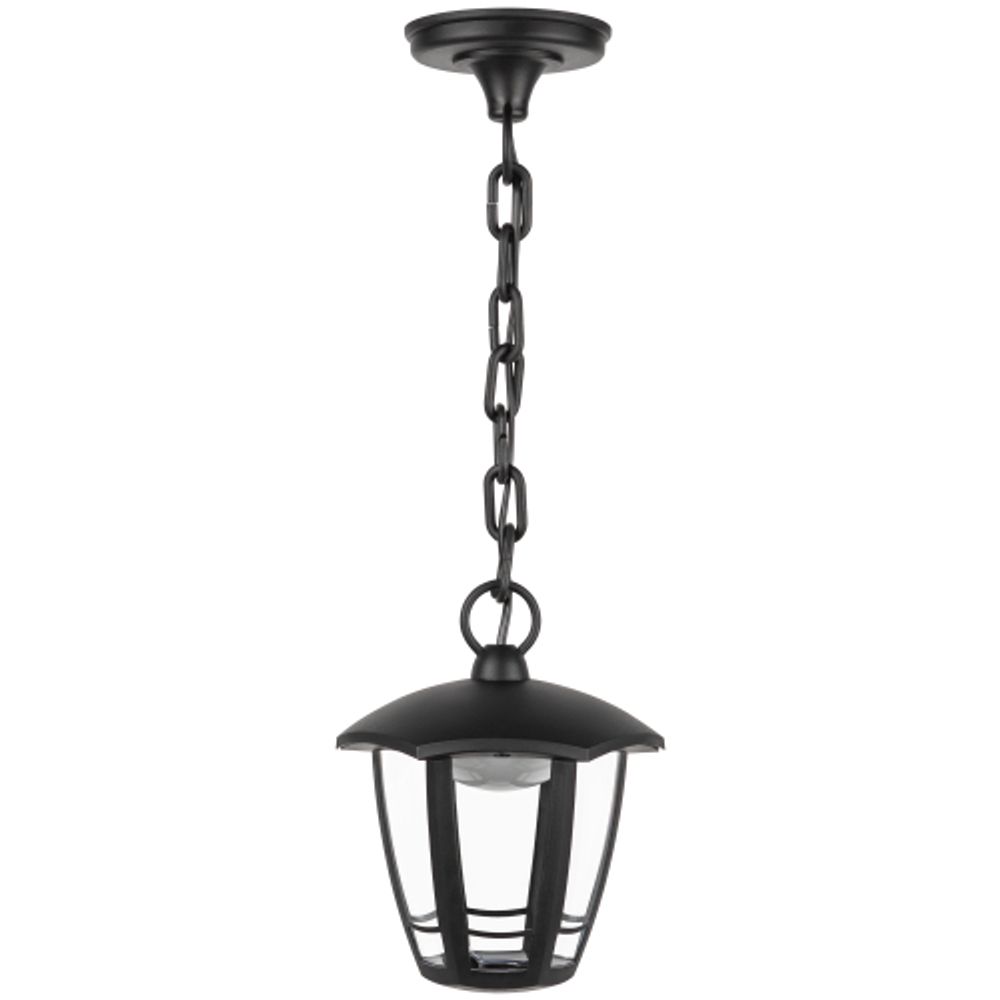 Садово-парковый светильник ЭРА ДСУ 07-8-002 Марсель 1 черный 6 гранный подвесной IP44 светодиодный 8Вт 3000K