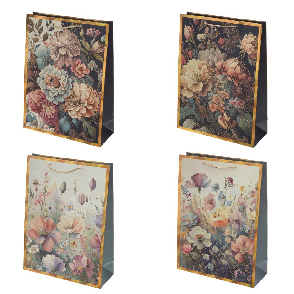 GAEM Пакет подарочный (бумага 210г/м2, блок микс 12шт), L31 W12 H42 см, 4в.