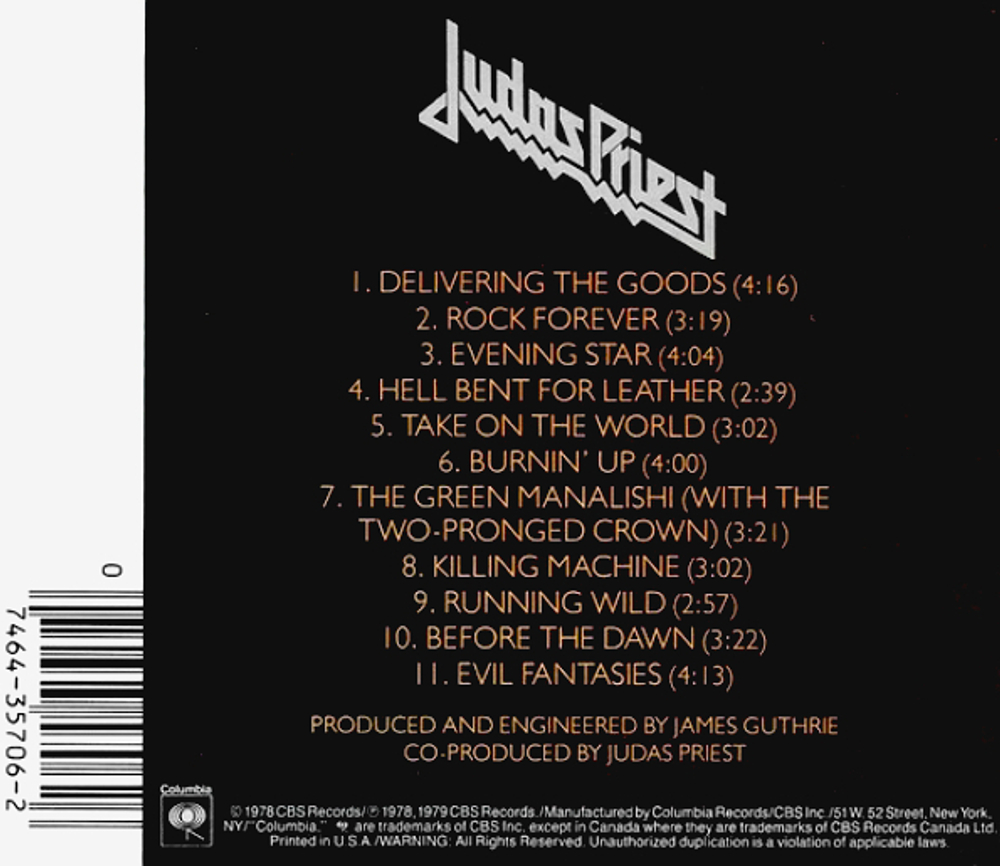Judas Priest / Hell Bent For Leather (CD)