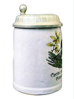 Кружка пивная "Ястреб - тетеревятник со снегирем" Германия