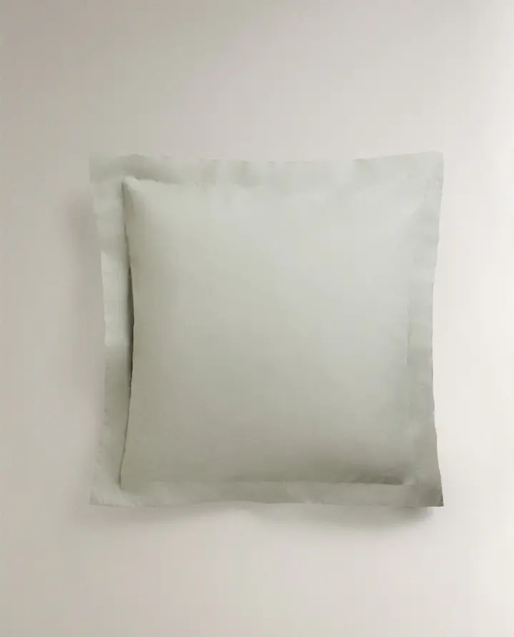 ZARA HOME (200 НИТЕЙ) НАВОЛОЧКА ИЗ ПЕРКАЛЯ, СВЕТЛО-ЗЕЛЕНЫЙ