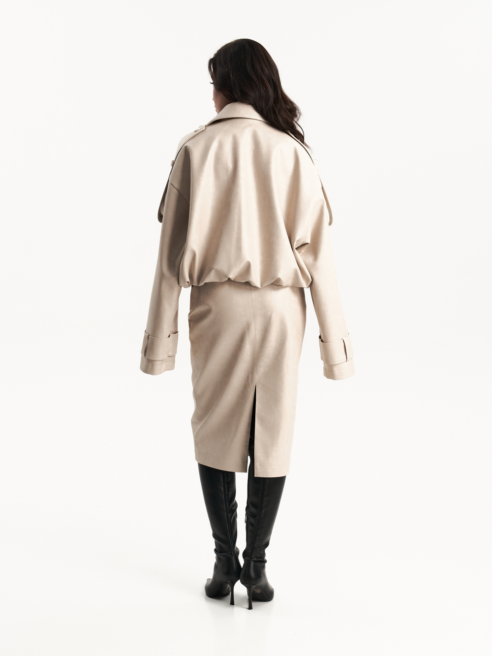 Косуха экокожа в молочном цвете