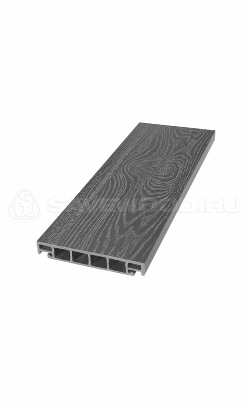 Террасная доска Savewood Salix 2D (Тиснение) - тангенциальный распил. Цвет графит