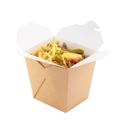 Коробка для WOKa 700 мл 81/101*81/101*106 мм, крафт картон