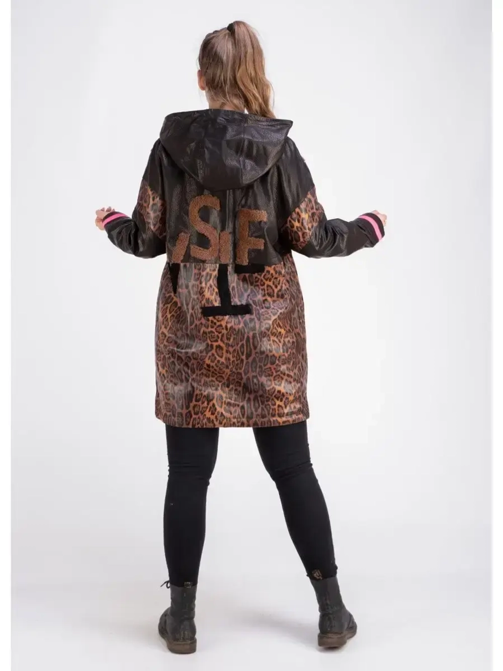 Куртка женская натуральная кожаная с капюшоном Турция