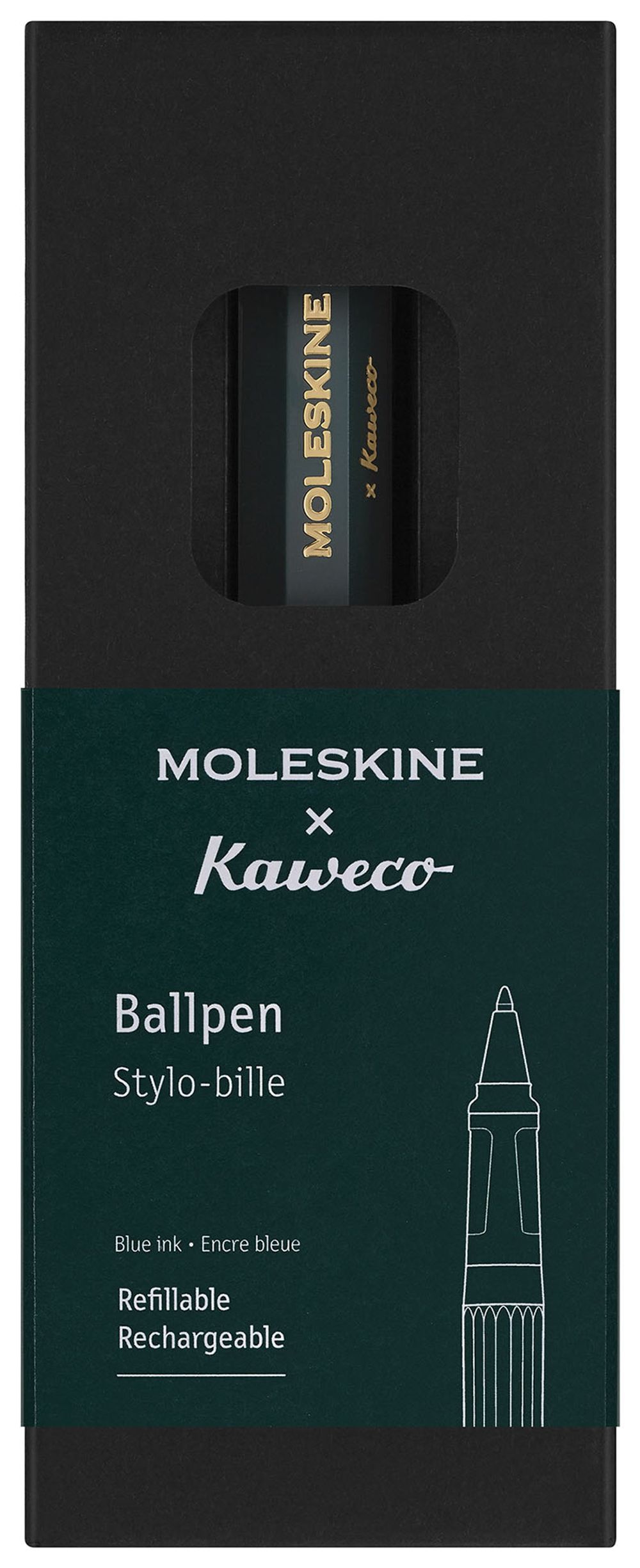Ручка шариковая Moleskine Kaweco (KAWBALLPENGRN) 2