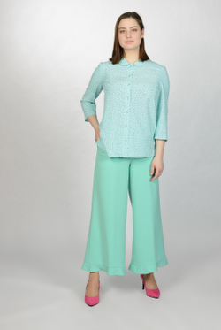 Брюки широкие 2796АЕ, зеленый #184Зб022796АЕ