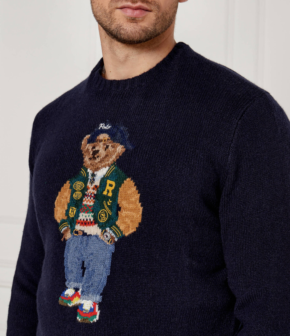 Шерстяной свитер POLO RALPH LAUREN - темно-синий(710946138)